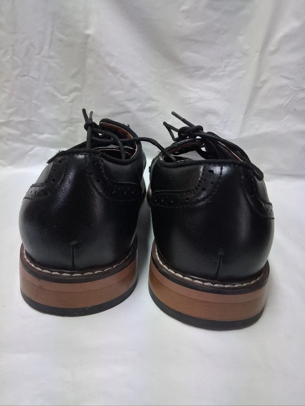 Steve Madden Ortholite Men's Black Leather Derby Shoes Size 9 Preowned